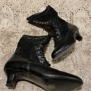 Lace granny boots